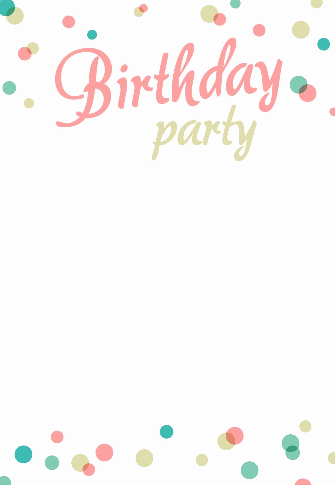 Free Party Invitation Template Word Luxury Birthday Party Invitation Free Printable