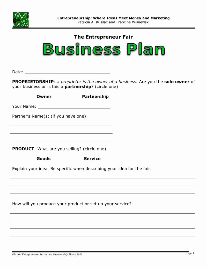 Free Printable Business Plan Template Awesome Business Plan Business Plan Template