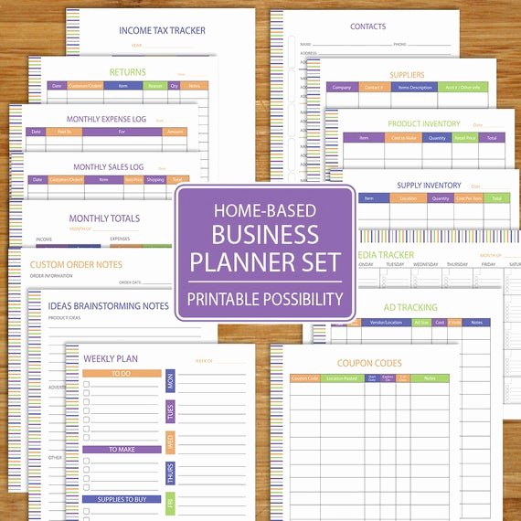 Free Printable Business Plan Template Beautiful Small Business Planner Home Business Planner Etsy Business