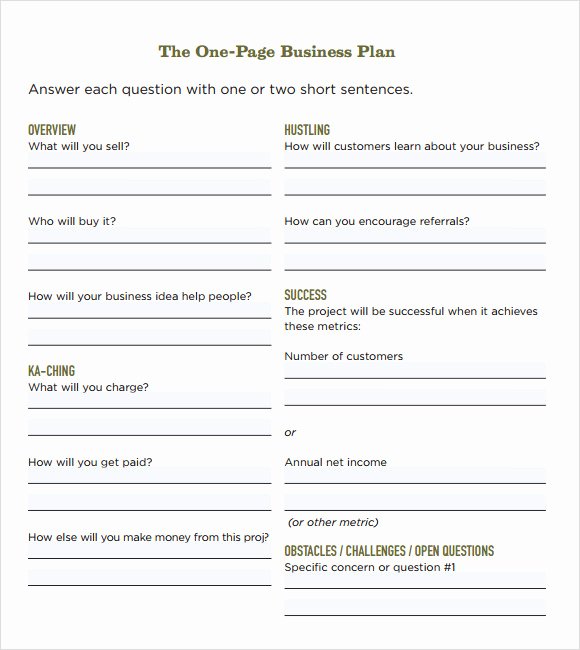 Free Printable Business Plan Template Best Of Free 21 Simple Business Plan Templates In Pdf Word