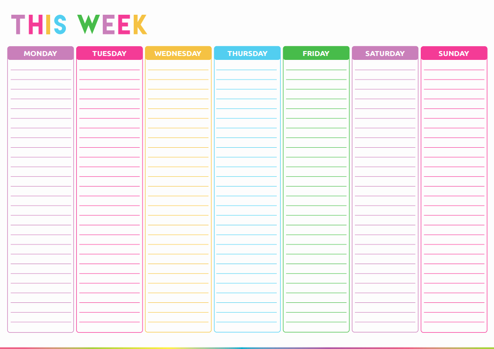 Free Printable Weekly Schedule Template Lovely Free Printable Monthly 2015 Calendar