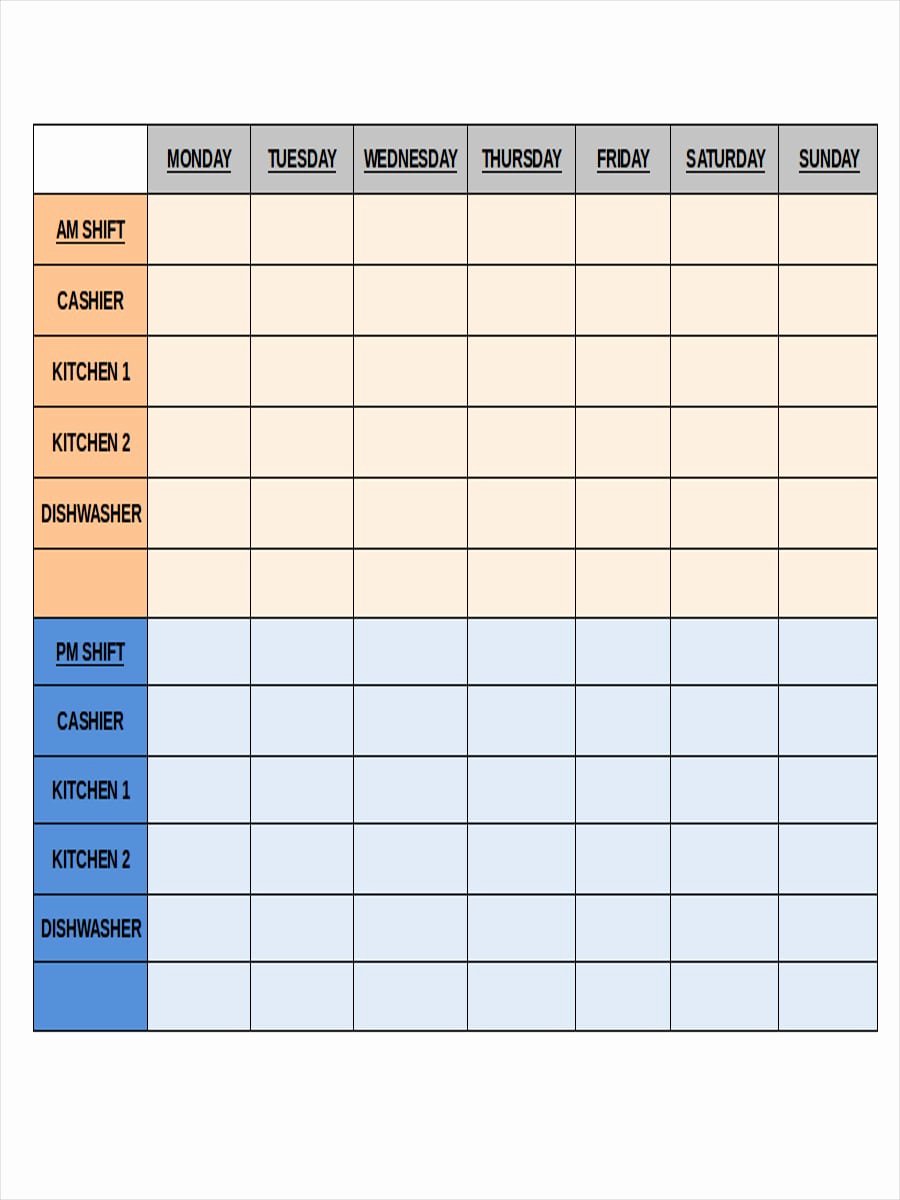 Free Restaurant Schedule Template Fresh Free 12 Restaurant Schedule Examples &amp; Samples In Google