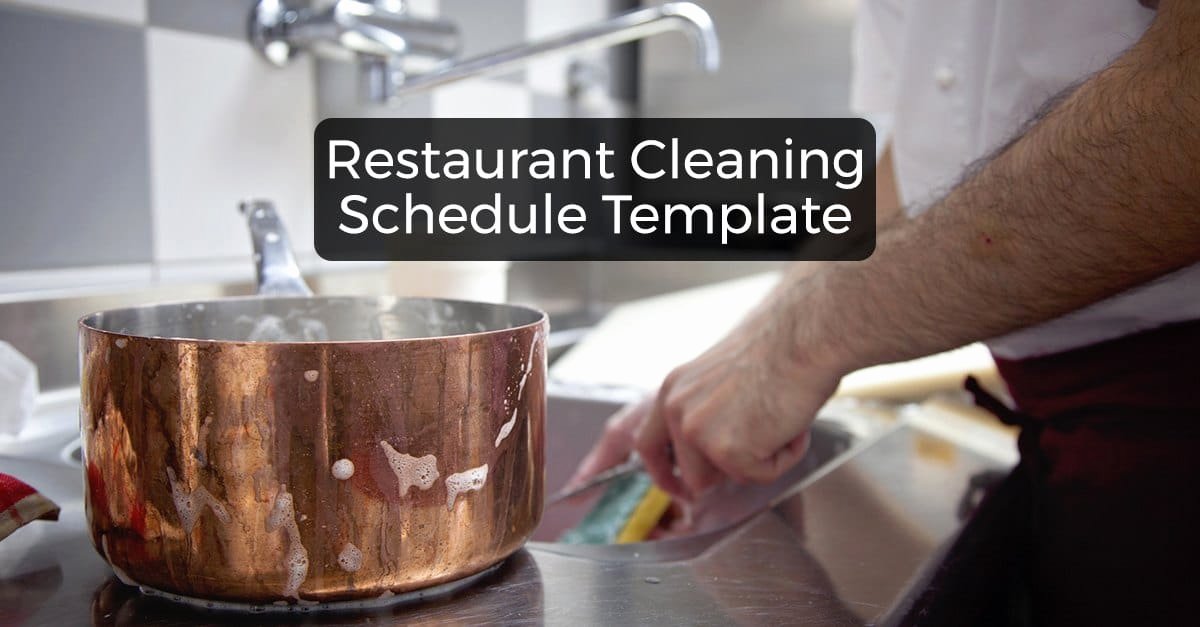 Free Restaurant Schedule Template Lovely Restaurant Cleaning Schedule Free Downloadable Template