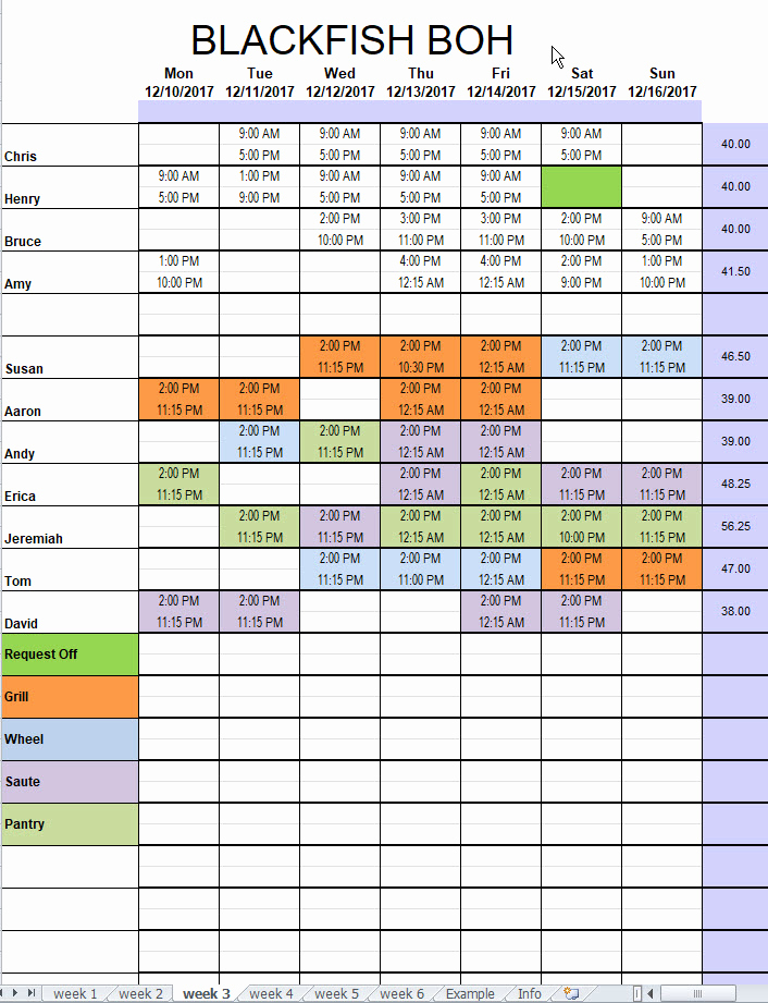 Free Restaurant Schedule Template New Restaurant Kitchen Schedule Template Excel Chefs Resources