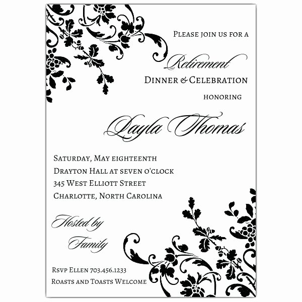 Free Retirement Party Program Template Beautiful Floral Stripe Retirement Invitations