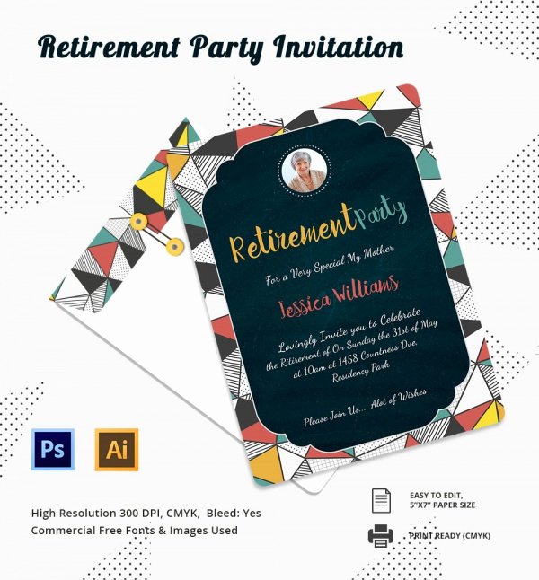 Free Retirement Party Program Template Beautiful Free 17 Retirement Party Invitations In Illustrator