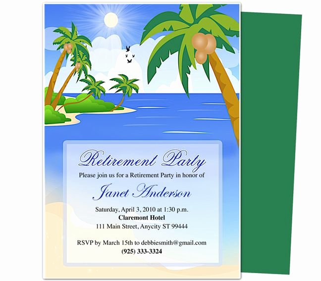 Free Retirement Party Program Template Fresh Retirement Templates Paradise Retirement Party