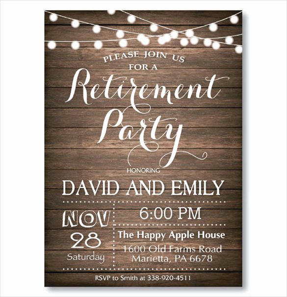 Free Retirement Party Program Template Inspirational 36 Retirement Party Invitation Templates Psd Ai Word