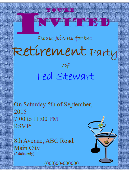 Free Retirement Party Program Template Unique Retirement Party Flyer Templates Free