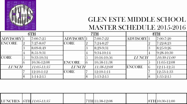 Free School Master Schedule Template Fresh Download Middle School Master Schedule Template for Free