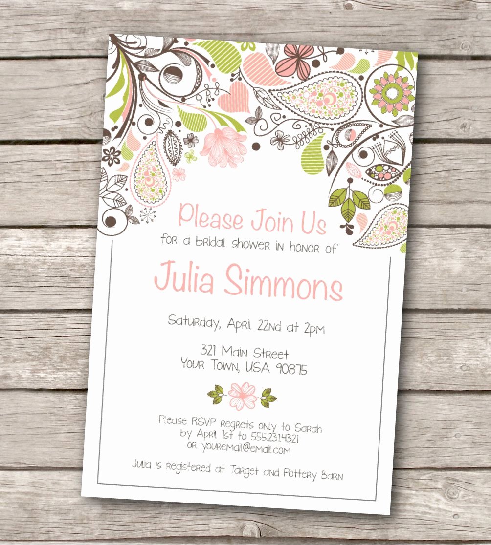 Free Shower Invitation Template Lovely Bridal Shower Invitation Templates Bridal Shower