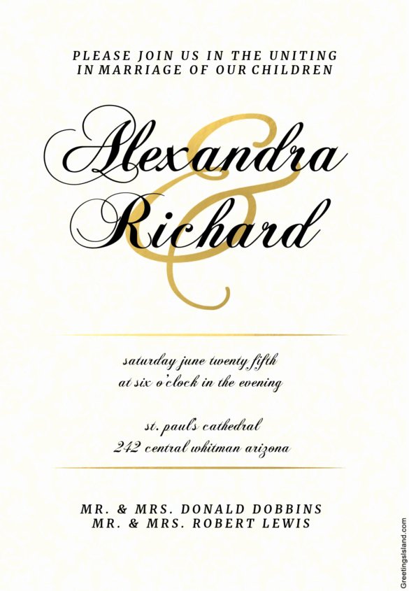 Free Wedding Invitation Template Elegant Wedding Invitation Template 71 Free Printable Word Pdf