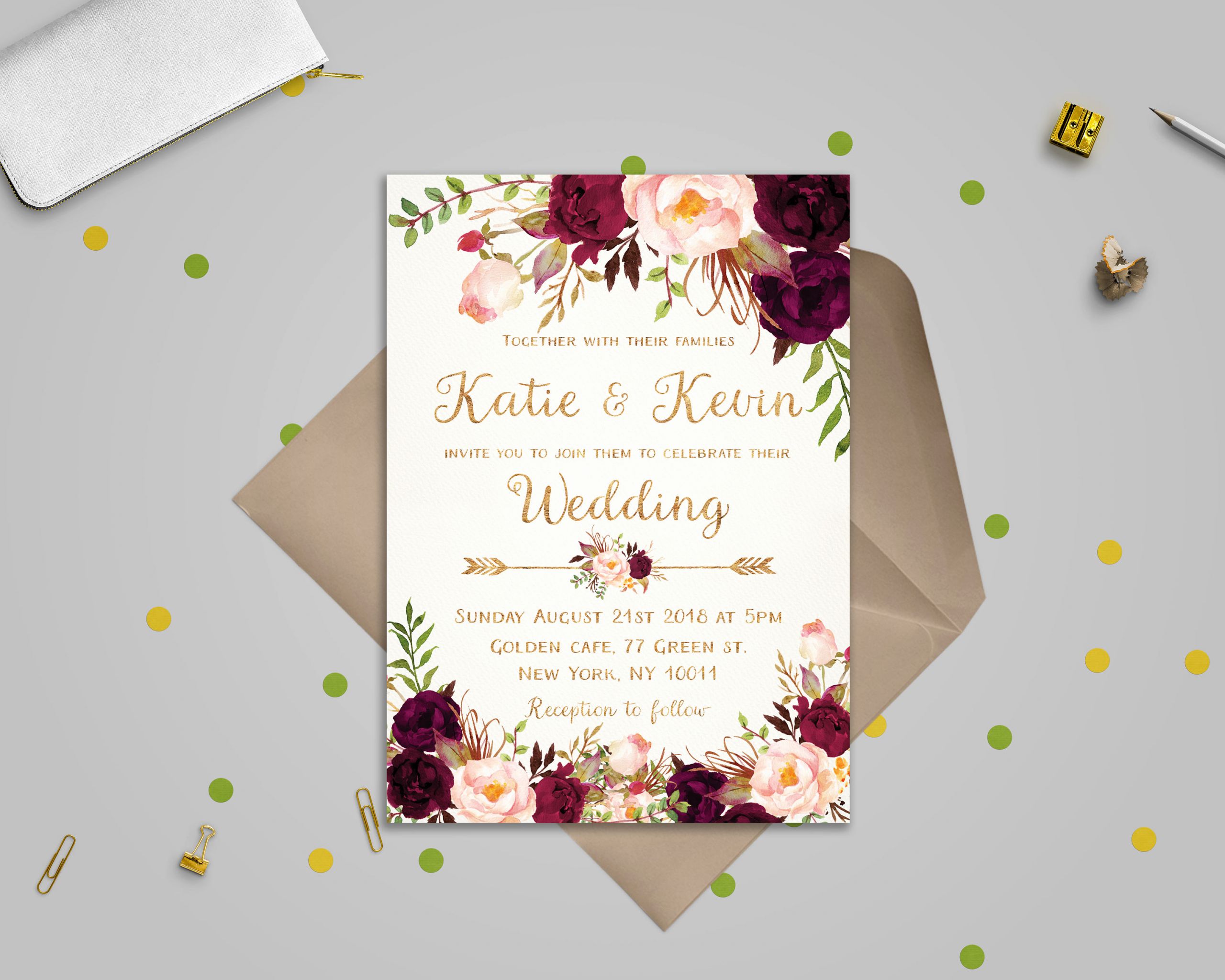 Free Wedding Invitation Template Fresh Floral Wedding Invitation Template Wedding Invitation