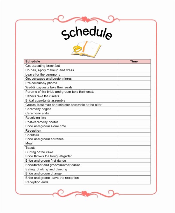 Free Wedding Plan Template Elegant 7 Wedding Planner Printable Sample Examples In Word Pdf