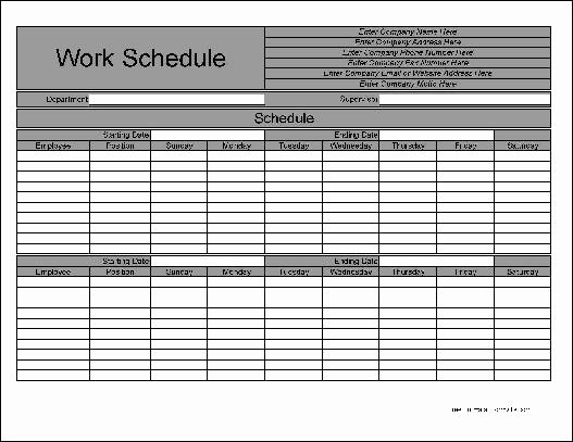 Free Weekly Work Schedule Template Fresh Free Personalized Biweekly Work Schedule From formville