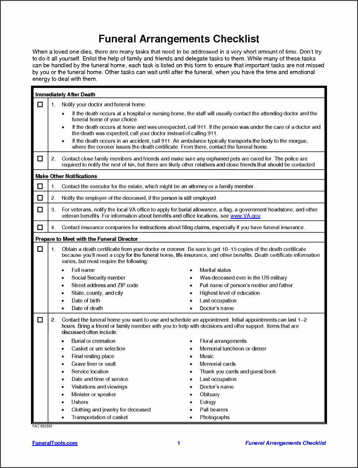 Funeral Planning Checklist Template Best Of 11 Funeral Planning Checklist Template In Excel