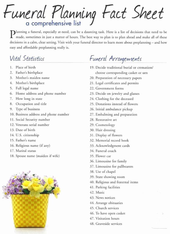 Funeral Planning Checklist Template Fresh Pin by Funeral Haven On Funeral Planning