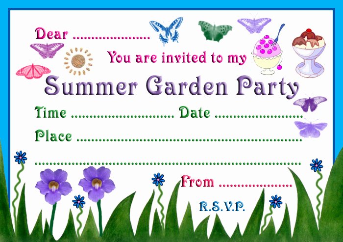 Garden Party Invitation Template Awesome Garden Girl Birthday Party Ideas