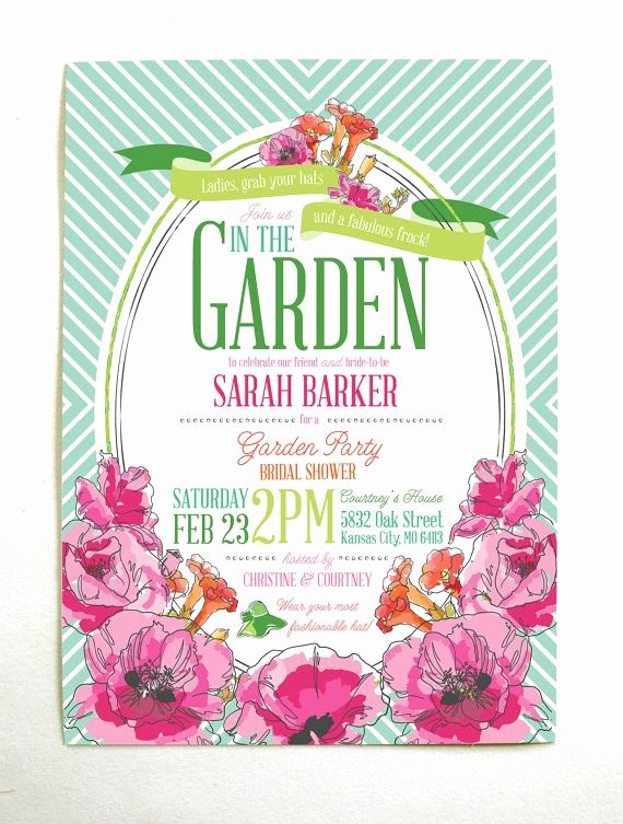 Garden Party Invitation Template Fresh Derby Garden Party Bridal Shower Invitations Via Etsy