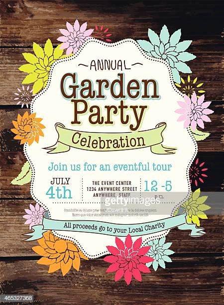 Garden Party Invitation Template Fresh Garden Party Premium Stock Illustrations Getty