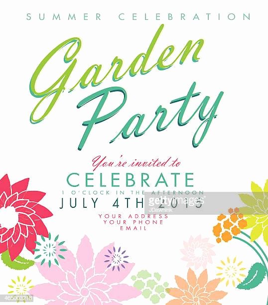 Garden Party Invitation Template Fresh Garden Party Stock Illustrations and Cartoons