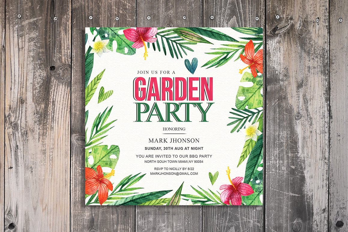 Garden Party Invitation Template Fresh Summer Garden Party Invitation Invitation Templates