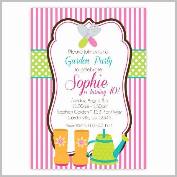 Garden Party Invitation Template Luxury 18 Garden Party Invitation Designs &amp; Templates Psd Ai