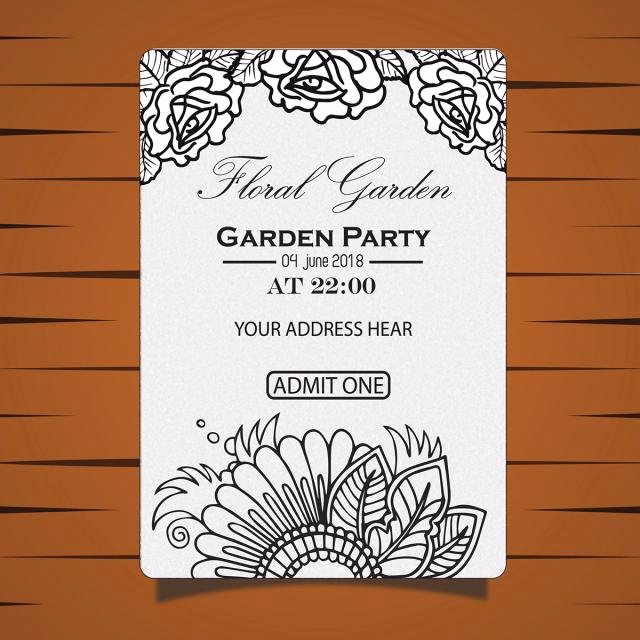 Garden Party Invite Template Elegant Garden Party Invitation Card Template for Free Download On