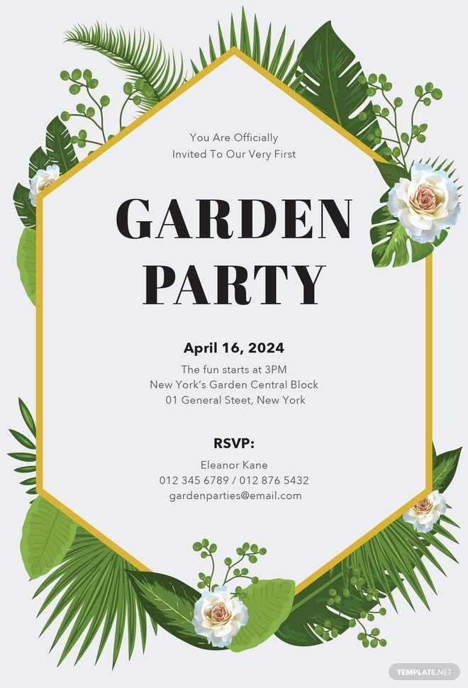 Garden Party Invite Template Luxury Free Garden Party Invitation Template In Microsoft Word