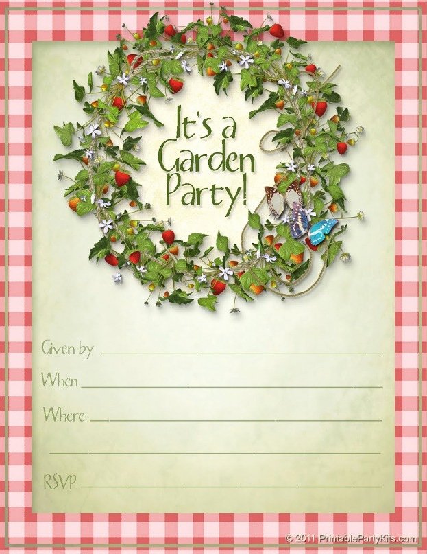 Garden Party Invite Template New Kerti Parti Meghvók