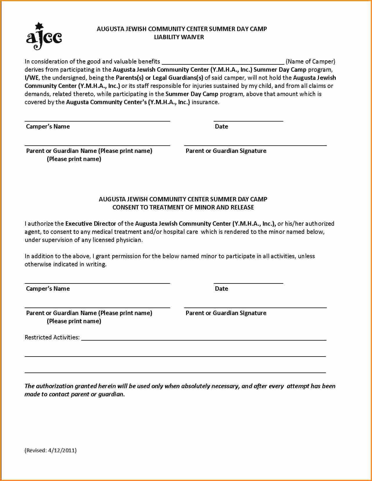 General Liability Waiver form Template Lovely 28 Of Product Liability Waiver form Template