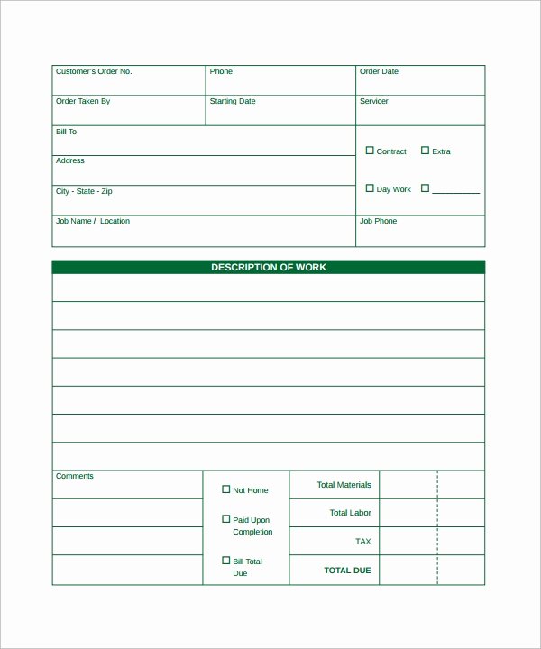 Generic order form Template Elegant order form Template 23 Download Free Documents In Pdf