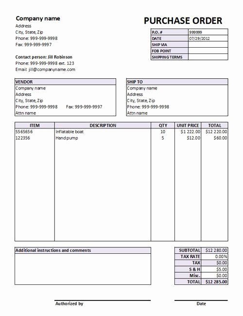 Generic order form Template Fresh Purchase order form Templates Free