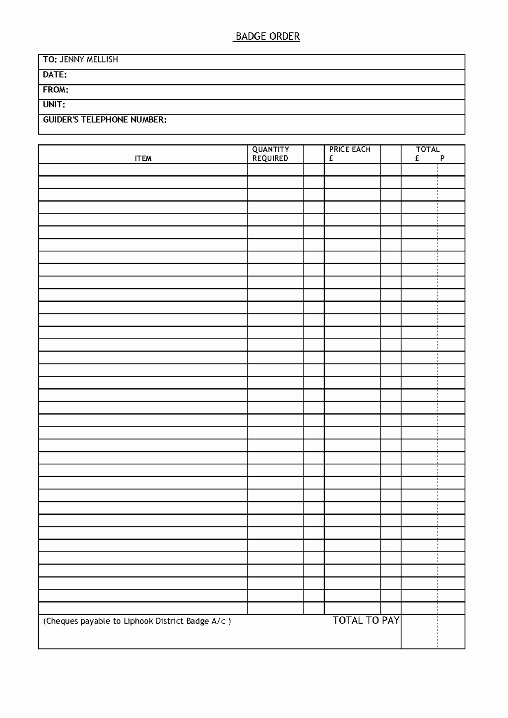 Generic order form Template Inspirational Blank T Shirt order form – Emmamcintyrephotography