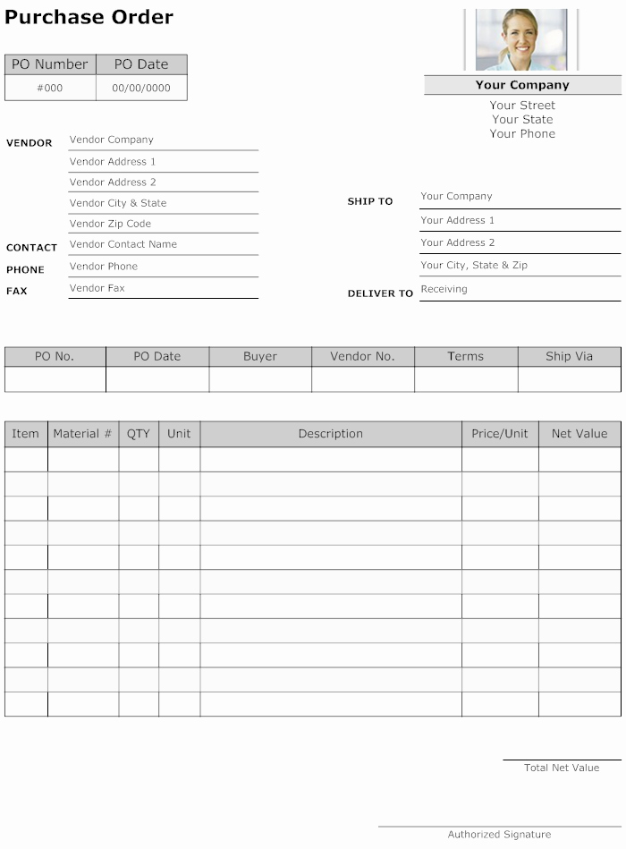 Generic order form Template Inspirational Purchase order form Template