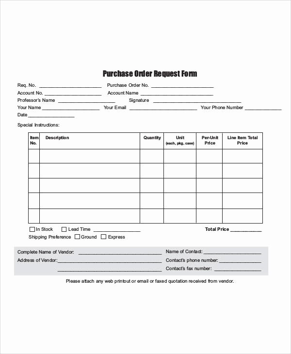 Generic order form Template Unique Sample Free Printable order form 9 Examples In Word Pdf