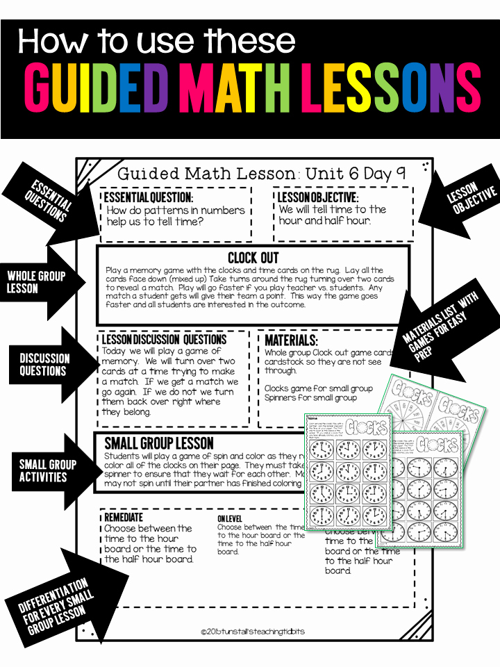 Go Math Lesson Plan Template Awesome Guided Math Tunstall S Teaching Tidbits