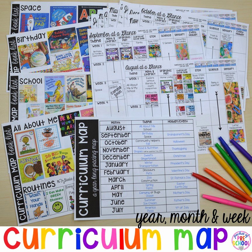 Go Math Lesson Plan Template Beautiful Curriculum Map Preschool Pre K and Kindergarten for