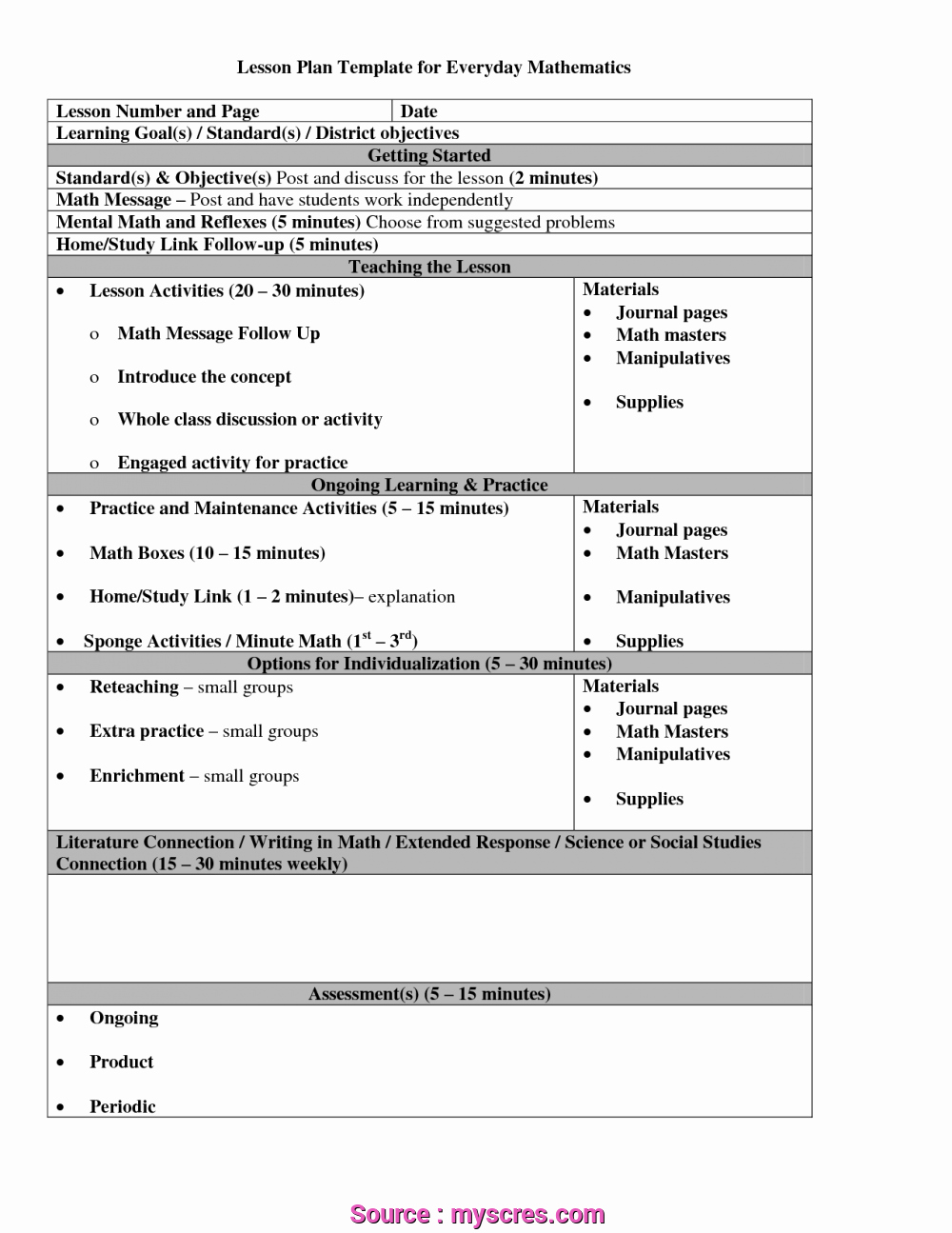 Go Math Lesson Plan Template New 6 Practical Go Math Lesson Plan Template First Grade