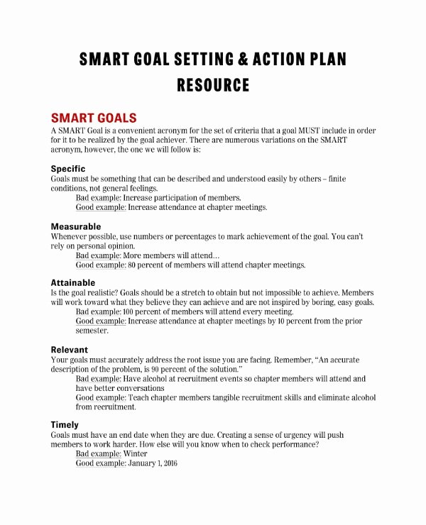 Goal Action Plan Template New 11 Smart Action Plan Templates Pdf Word