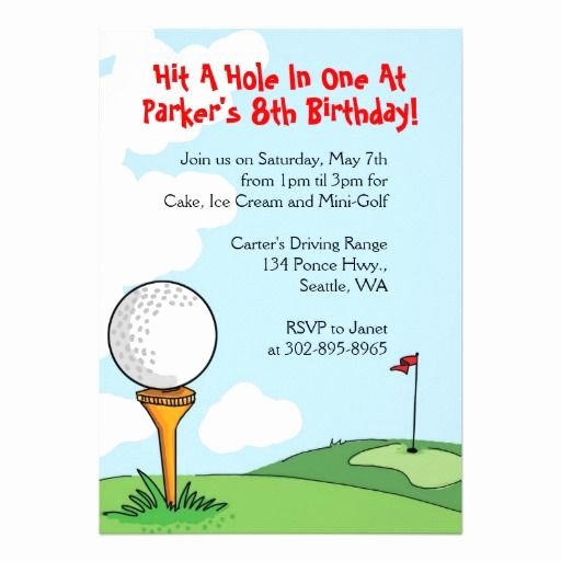 Golf Invitation Template Free Download Awesome Mini Golf Birthday Party Invitations