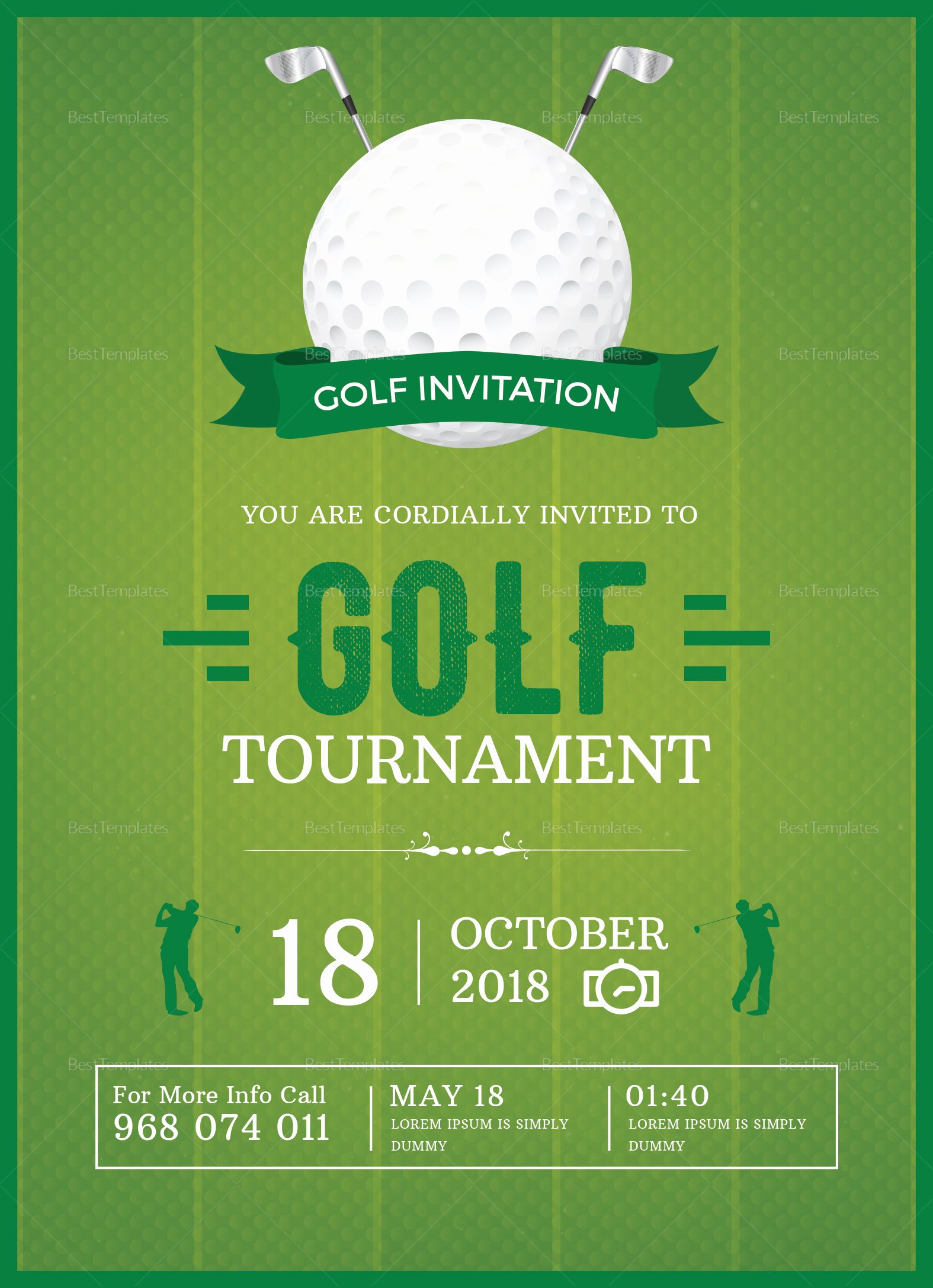 Golf Invitation Template Free Download Fresh Golf Invitation Design Template In Word Psd Publisher