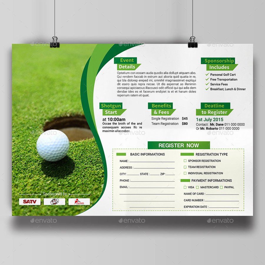 Golf Outing Invitation Template Beautiful Golf tournament Invitation Templates