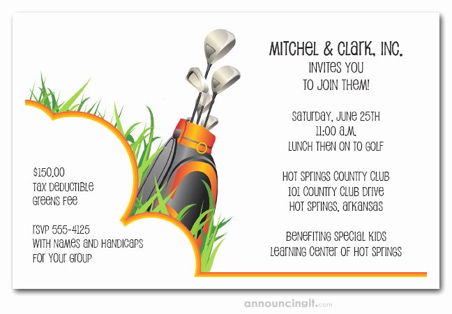 Golf Outing Invitation Template Beautiful In the Rough Golf Invitations Golf Outing Invitations