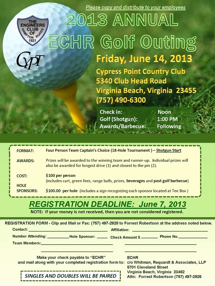 Golf Outing Invitation Template Elegant Golf Outing Flyer Template