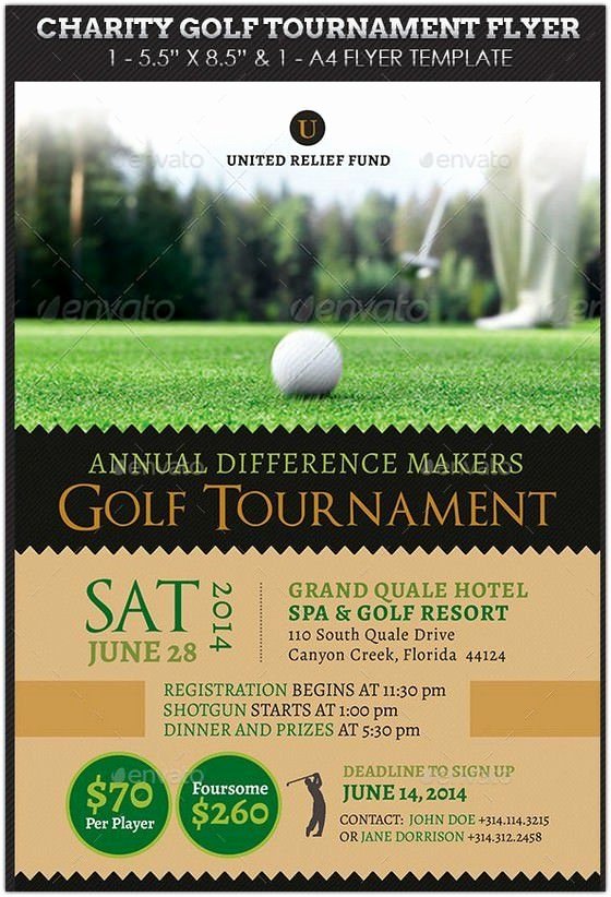 Golf Outing Invitation Template Inspirational Charity Golf tournament Flyer Hd 2