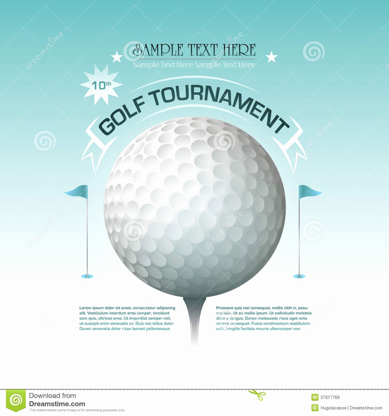 Golf Outing Invitation Template Inspirational Golf tournament Invitation Banner Background Royalty Free