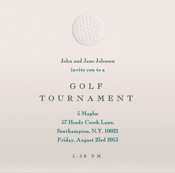 Golf Outing Invitation Template Unique Golf tournament Invitation Templates