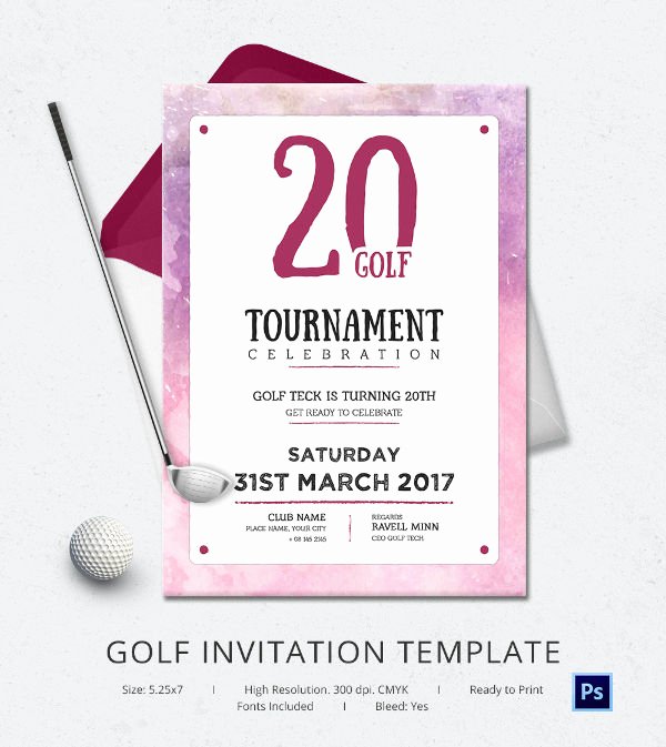 Golf tournament Invitation Template Fresh 25 Fabulous Golf Invitation Templates &amp; Designs