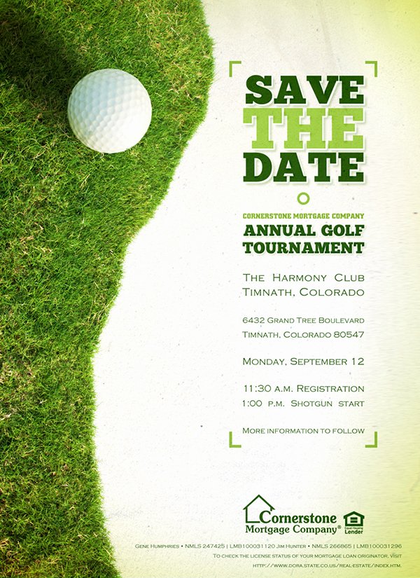 Golf tournament Invitation Template Inspirational 2011 Cornerstone &quot;colorado&quot; Golf tournament Collateral On